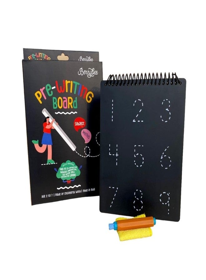 Berrybee لوحة مونتيسوري بيري بي ٨ في ١ لتعليم الكتابة للأطفال من عمر ٢ إلى ٦ سنوات | لوحة تتبع للأرقام والأشكال والأنماط | قابلة لإعادة الاستخدام لتدريب الكتابة اليدوية | تعليمية ومتينة للرياضيات - Image 1